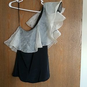 Asos one shoulder embellished top